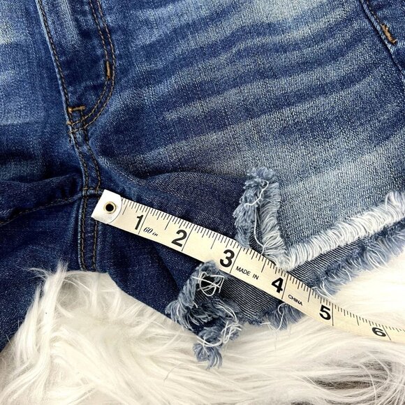 American Eagle Womens 00 Midi Distressed Cutoff Shorts Super Stretch - Picture 8 of 8